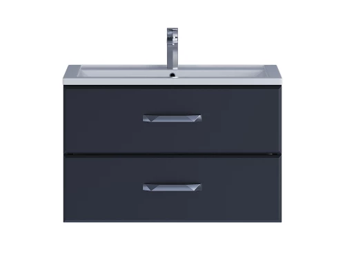 Тумба с раковиной для ванной Uperwood Foster (80 см, подвесная, черная)