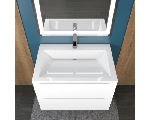 Раковина для ванной Uperwood Olivia 70 см, белая глянцевая