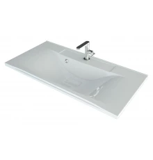 Раковина для ванной полувстраиваемая Uperwood Elen (90 см, с декоративной накладкой, белая)