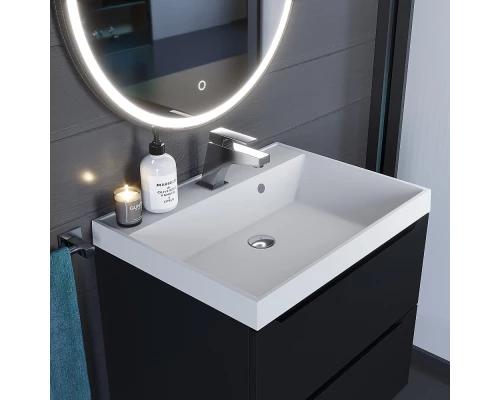 Раковина кварцевая для ванной Uperwood Classic Quartz (60 см, белая матовая, жасмин)