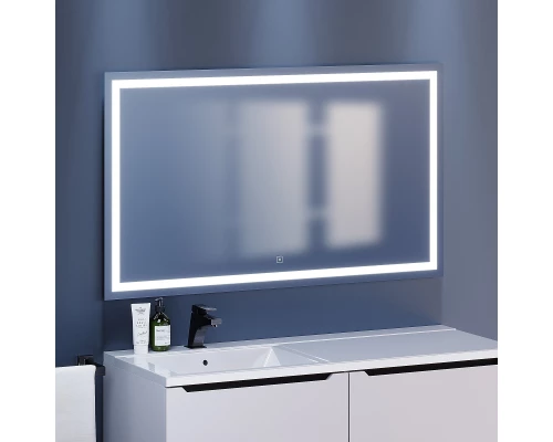Зеркало для ванной с подсветкой Uperwood Tanos (120*70 см, LED подсветка, сенсорный выключатель, антизапотевание)