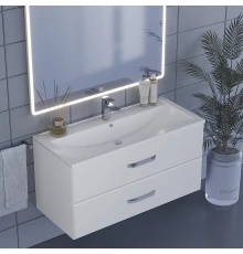 Тумба с раковиной для ванной Uperwood Foster (100 см, подвесная, белая)