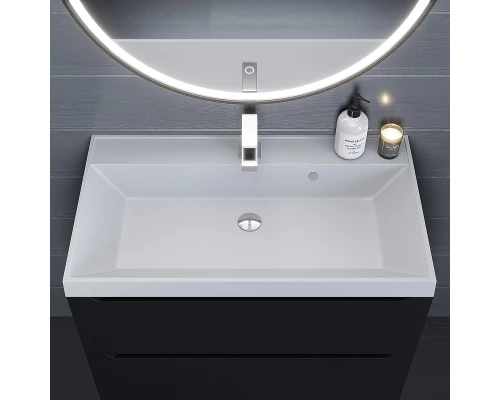 Раковина кварцевая для ванной Uperwood Classic Quartz (80 см, белая матовая, жасмин)