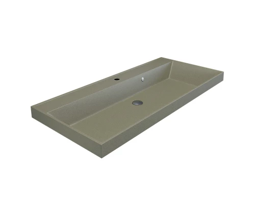 Раковина кварцевая для ванной Uperwood Classic Quartz (100 см, бежевая матовая, десерт)