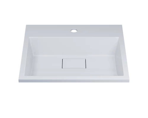 Раковина для ванной полувстраиваемая Uperwood Barsa, 50 см, прямоугольная, белая