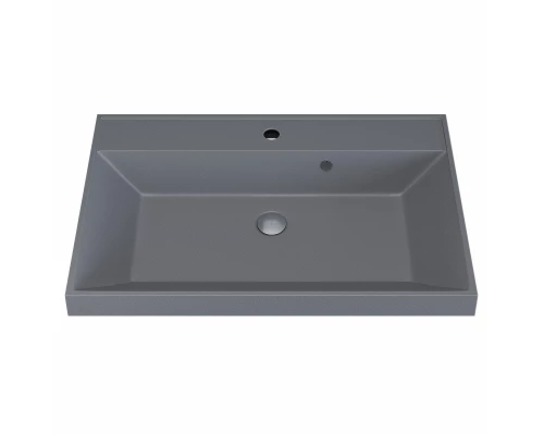 Раковина кварцевая для ванной Uperwood Classic Quartz (70 см, серая матовая, бетон)