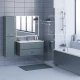 Тумба с раковиной для ванной Uperwood Foster (100 см, подвесная, серый графит)