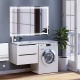 Тумба под стиральную машину Uperwood Tanos (60 см, подвесная, белая/графит)