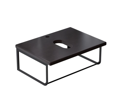 Столешница под раковину для ванной подвесная Uperwood Tanos (с кронштейнами, 60 см, темное дерево)