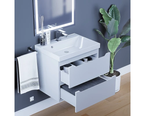 Тумба под раковину для ванной комнаты Uperwood Tanos подвесная (60 см, белая)