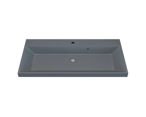 Раковина кварцевая для ванной Uperwood Classic Quartz (100 см, серая матовая, бетон)