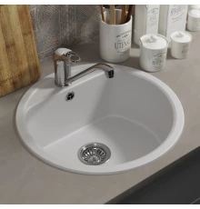 Кухонная мойка из искусственного камня Uperwood UPD-101 (круглая, цвет туман)