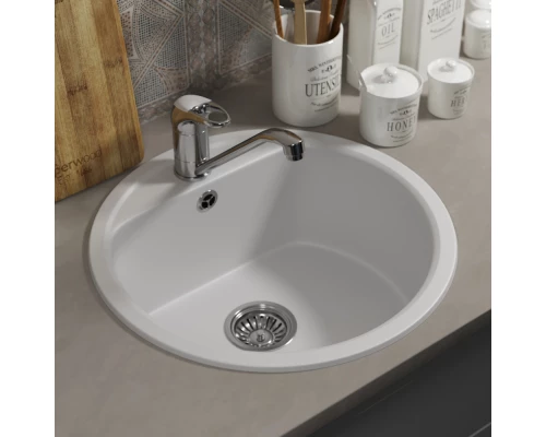 Кухонная мойка из искусственного камня Uperwood UPD-101 (круглая, цвет туман)