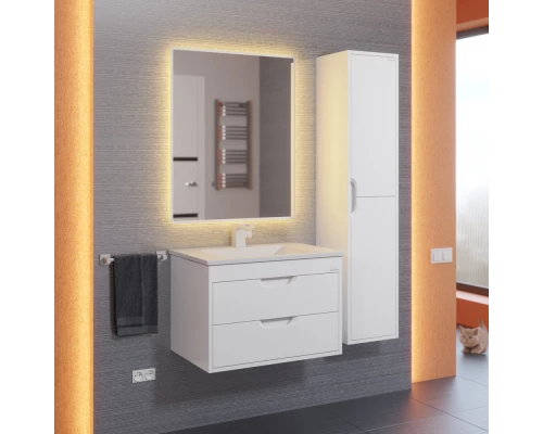 Тумба с раковиной для ванной Uperwood Modul (65 см, подвесная, матовая, белая)