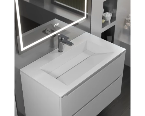 Тумба с раковиной для ванной Uperwood (Tanos-Next 80 см, подвесная, белая матовая)