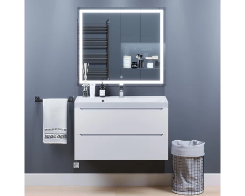 Зеркало для ванной с подсветкой Uperwood Tanos (90*80 см, LED подсветка, сенсорный выключатель, антизапотевание)