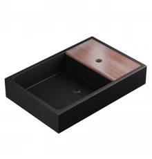 Раковина для ванной комнаты накладная Uperwood Piter (60*40 см, прямоугольная, черный)