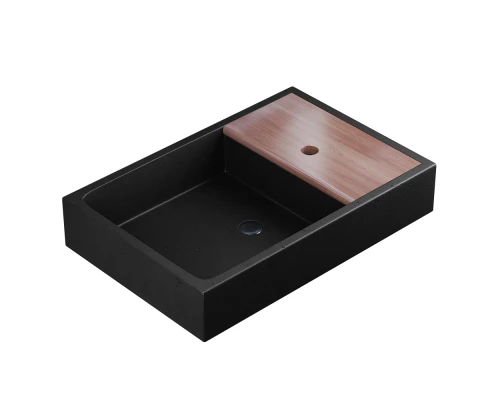 Раковина для ванной комнаты накладная Uperwood Piter (60*40 см, прямоугольная, черный)