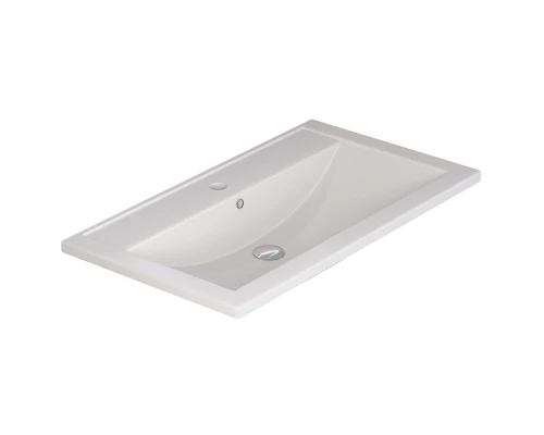 Раковина кварцевая для ванной Uperwood Foster Quartz (80 см, белая матовая, жасмин)