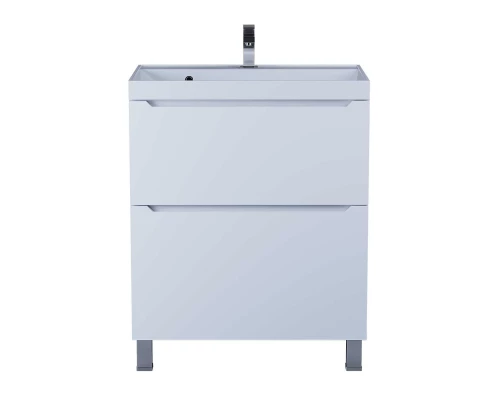 Тумба под раковину для ванной комнаты Uperwood Tanos напольная (70 см, белая, 2 ящика)