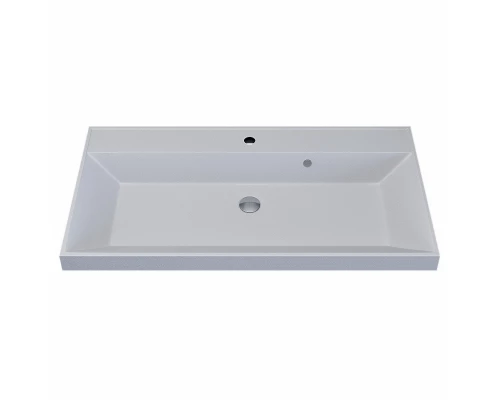 Раковина кварцевая для ванной Uperwood Classic Quartz (90 см, белая матовая, жасмин)