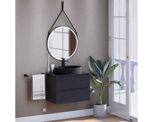 Раковина для ванной комнаты накладная Uperwood Rome (55*35 см, овальная, черный)