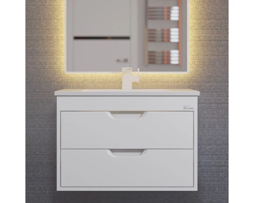 Тумба под раковину для ванной Uperwood Modul (65 см, подвесная, матовая, белая)