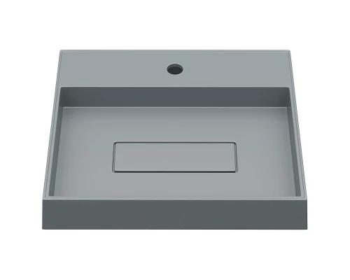 Раковина для ванной накладная кварцевая Uperwood Tanos Quartz (50 см, прямоугольная, с декоративной накладкой, бетон)