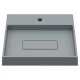 Раковина для ванной накладная кварцевая Uperwood Tanos Quartz (50 см, прямоугольная, с декоративной накладкой, бетон)
