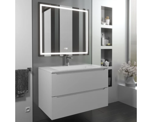 Раковина для ванной полувстраиваемая Uperwood Next (80 см, прямоугольная, белая глянцевая)