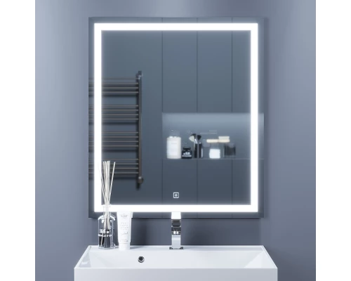 Зеркало для ванной с подсветкой Uperwood Tanos (70*80 см, LED подсветка, сенсорный выключатель, антизапотевание)