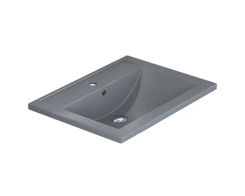 Раковина кварцевая для ванной Uperwood Foster Quartz (60 см, серая матовая, бетон)