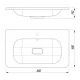 Раковина для ванной полувстраиваемая Uperwood Fate (80 см, прямоугольная, белая)