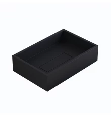 Раковина для ванной накладная Uperwood Angkor (60*40 см, прямоугольная, черный)