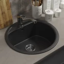 Кухонная мойка из искусственного камня Uperwood UPD-101 (круглая, цвет уголь) Кухонная мойка из искусственного камня Uperwood UPD-101 (круглая, цвет уголь)
