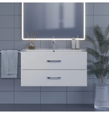 Тумба под раковину для ванной Uperwood Foster (100 см, подвесная, белая)