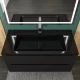 Раковина для ванной полувстраиваемая Uperwood Infinity 100х45х15,3 см, черная глянцевая