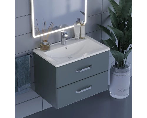 Тумба с раковиной для ванной Uperwood Foster (70 см, подвесная, серый графит)