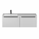Тумба с раковиной Uperwood Tanos-Cosmos 120 см, подвесная, левая, белый/графит