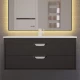 Тумба под раковину для ванной Uperwood Modul (100 см, подвесная, матовая, черная)