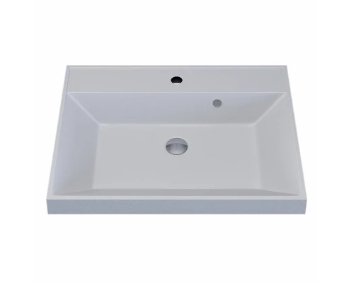 Раковина кварцевая для ванной Uperwood Classic Quartz (60 см, белая матовая, жасмин)