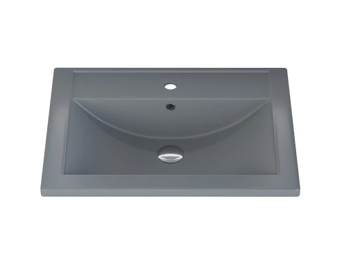 Раковина кварцевая для ванной Uperwood Foster Quartz (60 см, серая матовая, бетон)