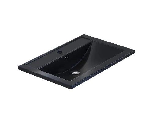 Раковина кварцевая для ванной Uperwood Foster Quartz (70 см, черная матовая, уголь)