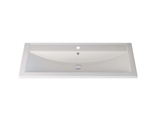 Раковина кварцевая для ванной Uperwood Foster Quartz (100 см, белая матовая, жасмин)