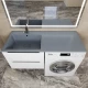 Раковина над стиральной машиной Uperwood Cosmos 120 см, левая, серый шелк