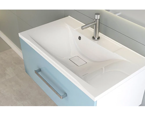 Раковина для ванной полувстраиваемая Uperwood Elen (80 см, с декоративной накладкой, белая)