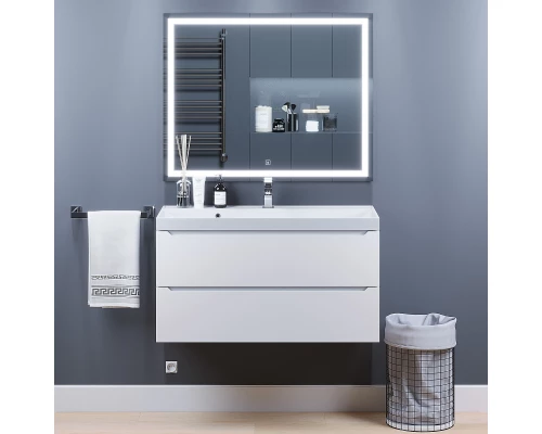 Зеркало для ванной с подсветкой Uperwood Tanos (100*80 см, LED подсветка, сенсорный выключатель, антизапотевание)