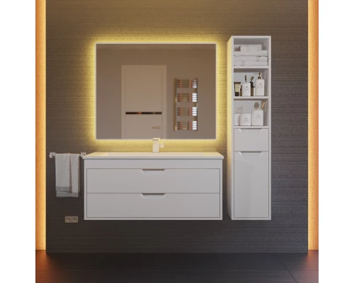 Тумба под раковину для ванной Uperwood Modul (100 см, подвесная, матовая, белая)