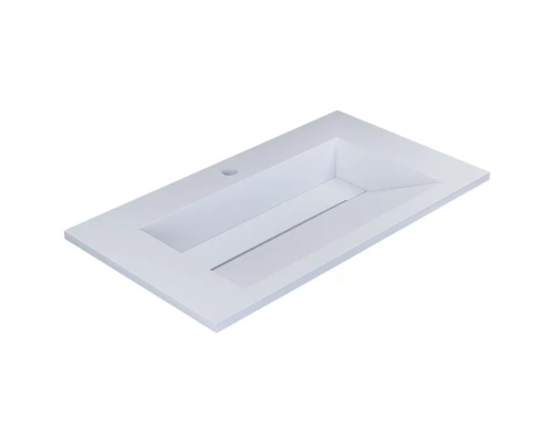 Раковина для ванной полувстраиваемая Uperwood Next (80 см, прямоугольная, белая глянцевая)