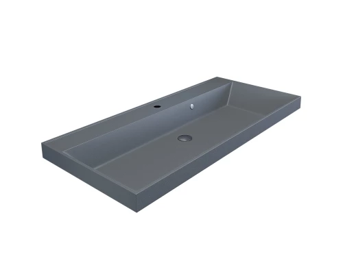 Раковина кварцевая для ванной Uperwood Classic Quartz (100 см, серая матовая, бетон)